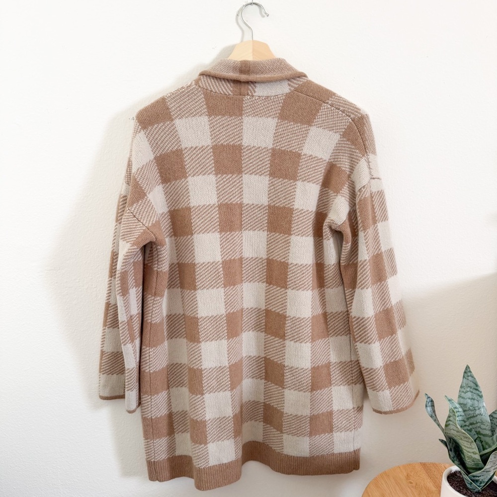 Madewell Wool Blend Plaid Cardigan Size M - Picture 2 of 7